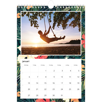 Fotokalender A4 Enkel — Botanisk stil