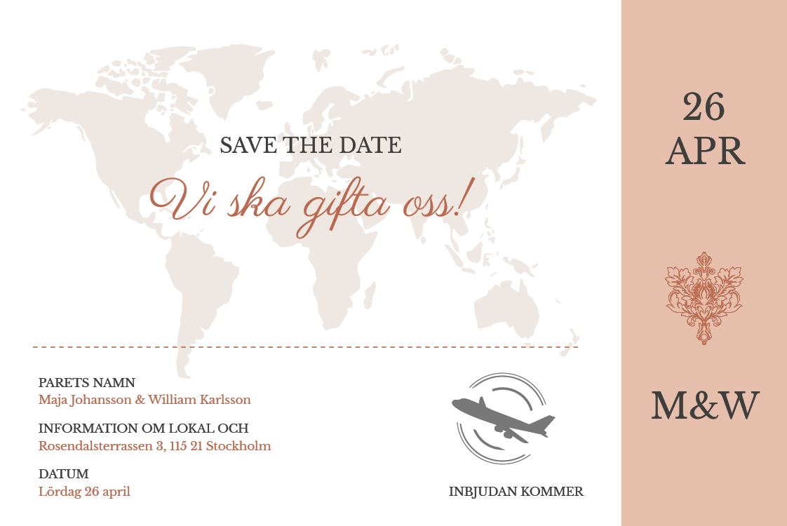 Save the date — Destination för alltid
