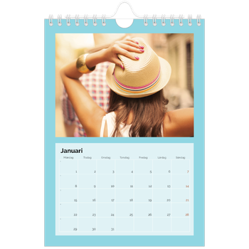 Fotokalender A5 Enkel — Skarpa färger