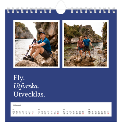Årskalender kvadratisk — Redaktionell Jord [Februari]