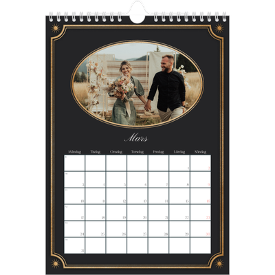 Fotokalender A4 Enkel (20 x 30 cm) — Klassisk vintage [Mars]