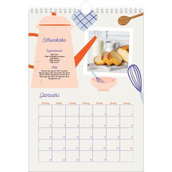 Fotokalender A4 Enkel — Året i recept