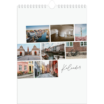 Fotokalender A4 Enkel (20 x 30 cm) — Stadssemester (vit) [omslag]