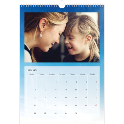 A3 Årskalender — Moln [Januari]