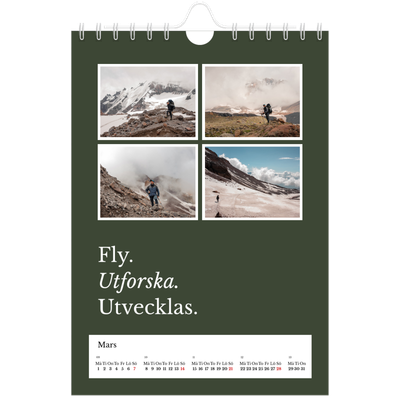 Fotokalender A5 Enkel — Redaktionell Jord [Mars]