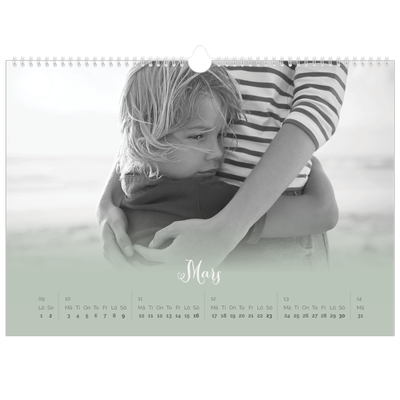 Fotokalender A3 Enkel — Grön dimma [Mars]