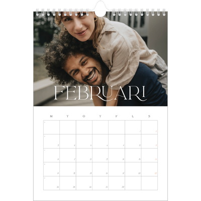 Fotokalender A4 Enkel (20 x 30 cm) — Stora bilder [Februari]
