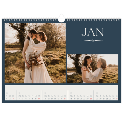 Fotokalender A3 Enkel — Skiffer & seriffer [Januari]