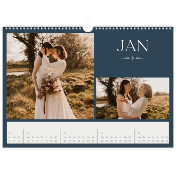 Fotokalender A3 Enkel — Skiffer & seriffer