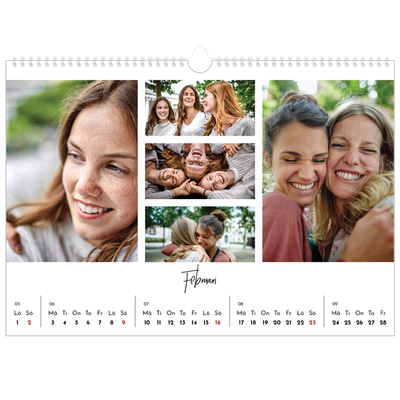 Fotokalender A3 Enkel — Bild collage [Februari]