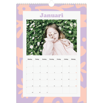 Fotokalender A4 Enkel — Färgglada mönster