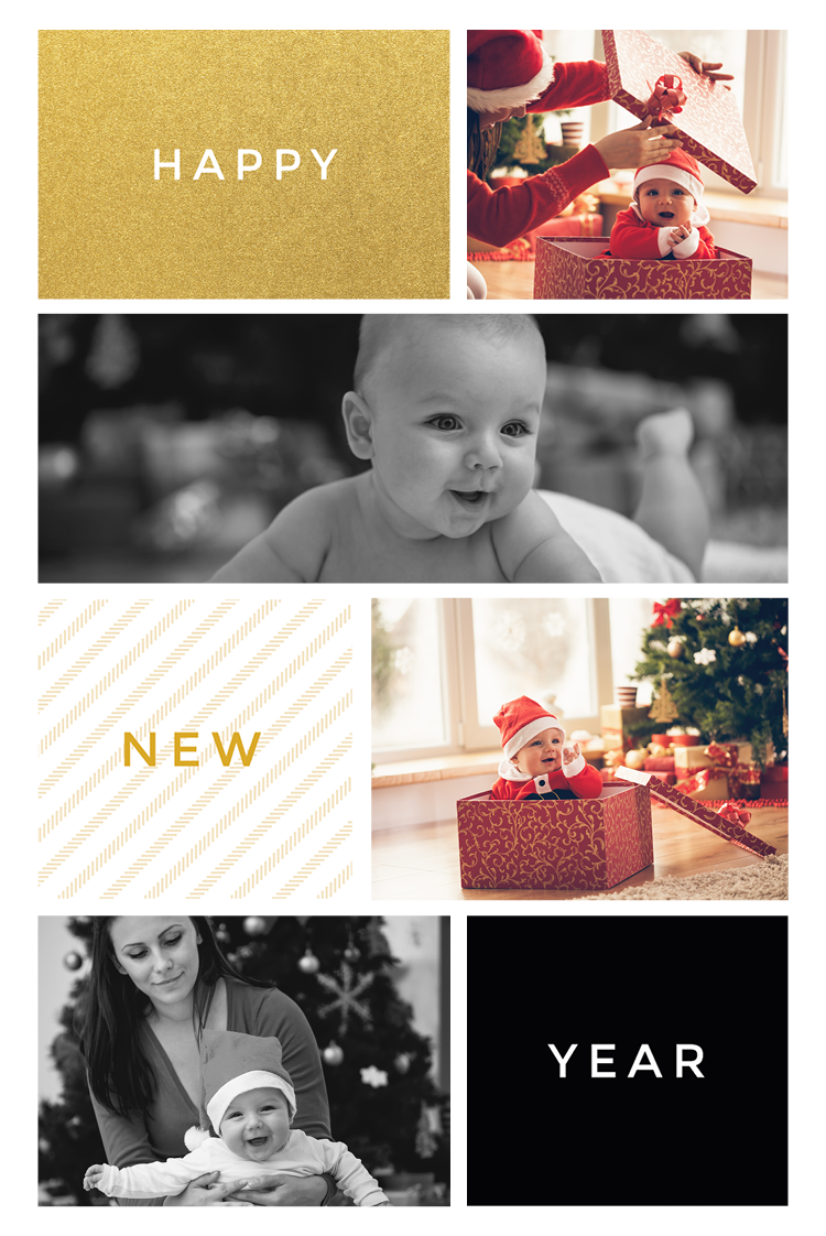 Fotokort — Nyårs glitter