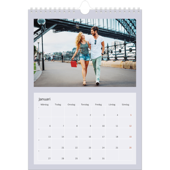 Fotokalender A4 Enkel — Snygga färger