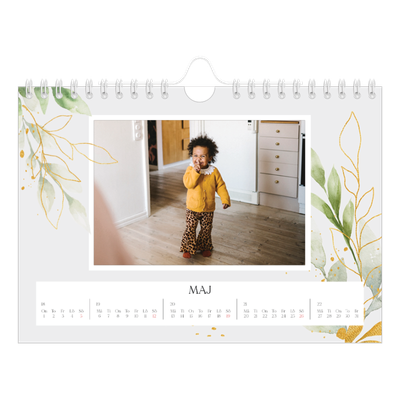 Fotokalender A5 Enkel — Blomster akvarell [omslag]