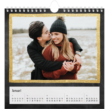 Fotokalender Kvadratisk — Ramar med glitter