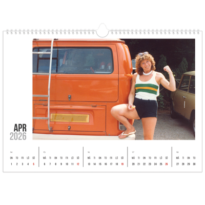 Fotokalender A3 Enkel — Förkortad text [April]