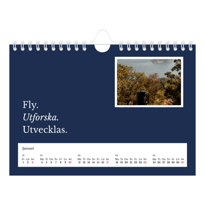 Fotokalender A5 Enkel — Redaktionell Jord [Januari]
