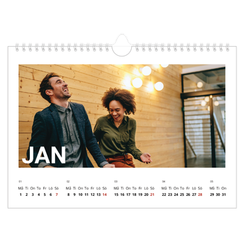 Fotokalender A4 Enkel — Stor månad