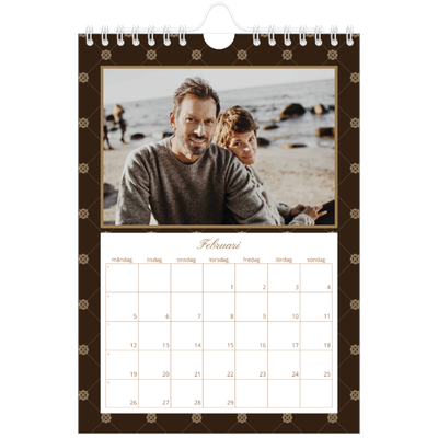 Fotokalender A5 Enkel — Geometriskt mönster [Februari]