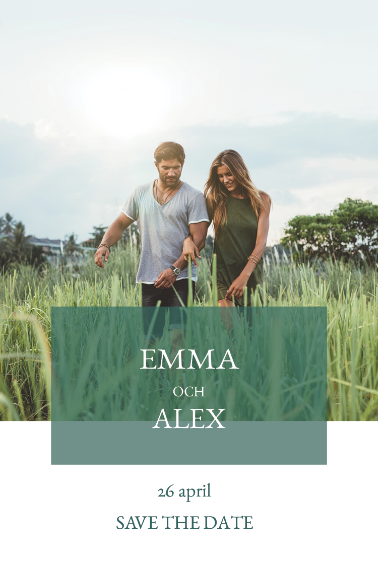 Save the date — Enkel grön