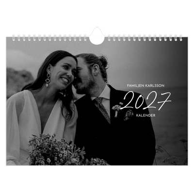 Fotokalender A4 Enkel — Elegant skrift [omslag]