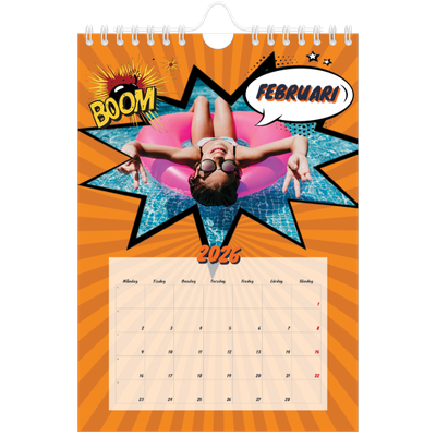 Fotokalender A5 Enkel — Serietidning [Februari]