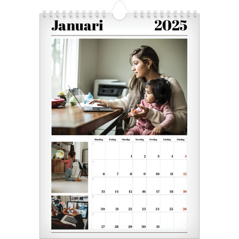 Fotokalender A4 Enkel — Tidningsstil