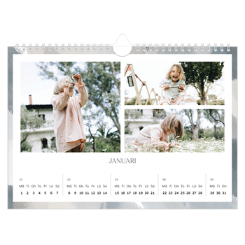 Fotokalender A4 Enkel — Borsteffekt