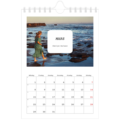 Fotokalender A5 Enkel — Hela historien [Mars]