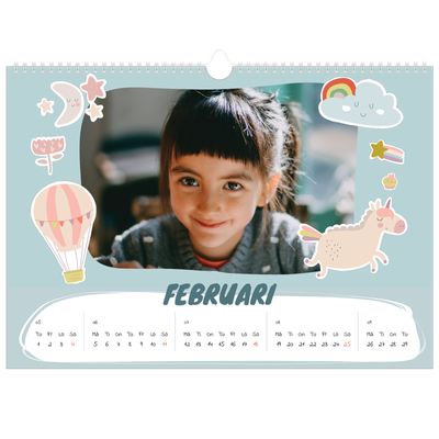 Fotokalender A3 Enkel — Magisk regnbåge [Februari]