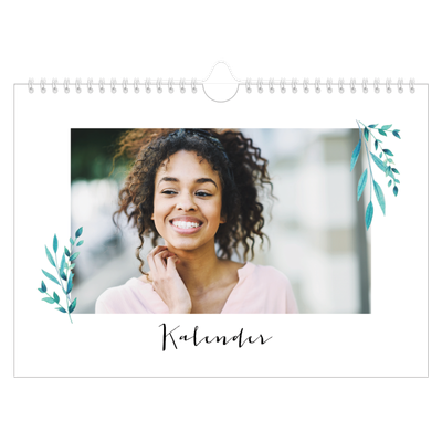 Fotokalender A4 Enkel — Illustrationer av blommor [omslag]