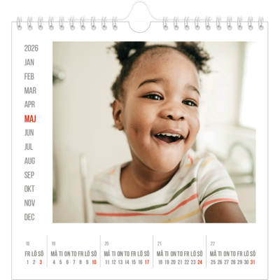 Årskalender kvadratisk — Röda höjdpunkter [omslag]