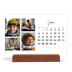 Skrivbordskalender med träställ - Liggande  — Bild collage [Januari]