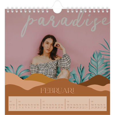 Årskalender kvadratisk — Neutrala berg [Februari]