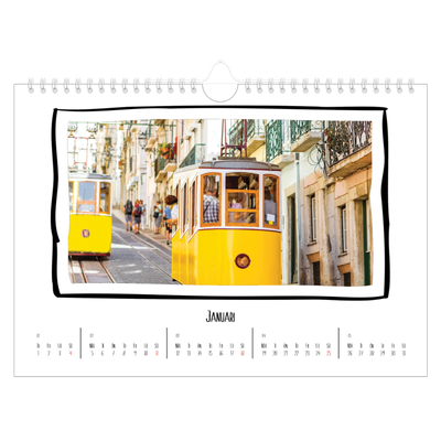 Fotokalender A4 Enkel — Albumögonblick [Januari]