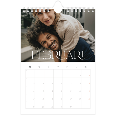 Fotokalender A5 Enkel — Stora bilder [Februari]