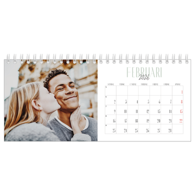 Skrivbordskalendrar — Flera typsnitt [Februari]