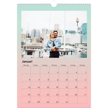 Fotokalender A3 Enkel — Pastelltoner