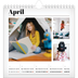 Årskalender kvadratisk — Tidningsstil [April]