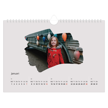 Fotokalender A4 Enkel — Målade bildfält