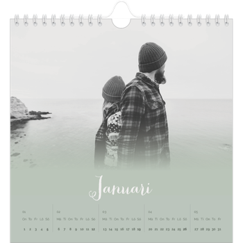 Fotokalender Kvadratisk — Grön dimma