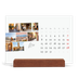Skrivbordskalender med träställ - Liggande  — Stadssemester (vit) [Mars]