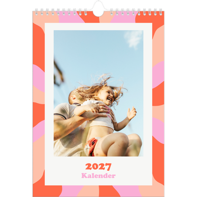 Fotokalender A4 Enkel (20 x 30 cm) — Färgglada mönster [omslag]