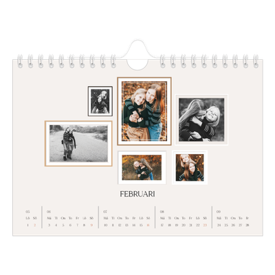 Fotokalender A5 Enkel — Bildvägg [Februari]
