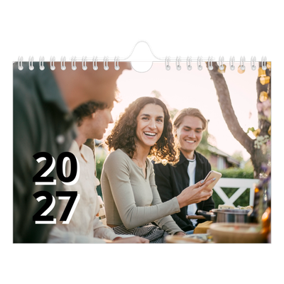 Fotokalender A5 Enkel — Bokstäver och tal [omslag]