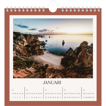 Fotokalender Kvadratisk — Klassiska färger
