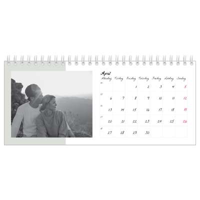 Skrivbordskalendrar — Färgglada ramar [April]