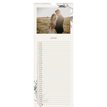 Fotokalender Smal (15x40cm) — Bläck & murgröna