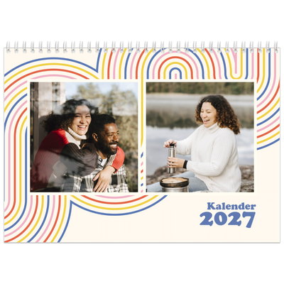 Fotokalender A3 Klassisk (30 x 40 cm) — Retro ränder [omslag]