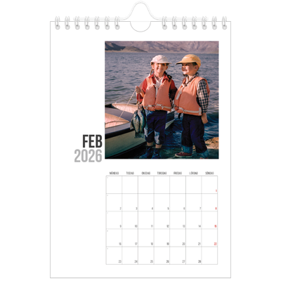 Fotokalender A5 Enkel — Förkortad text [Februari]